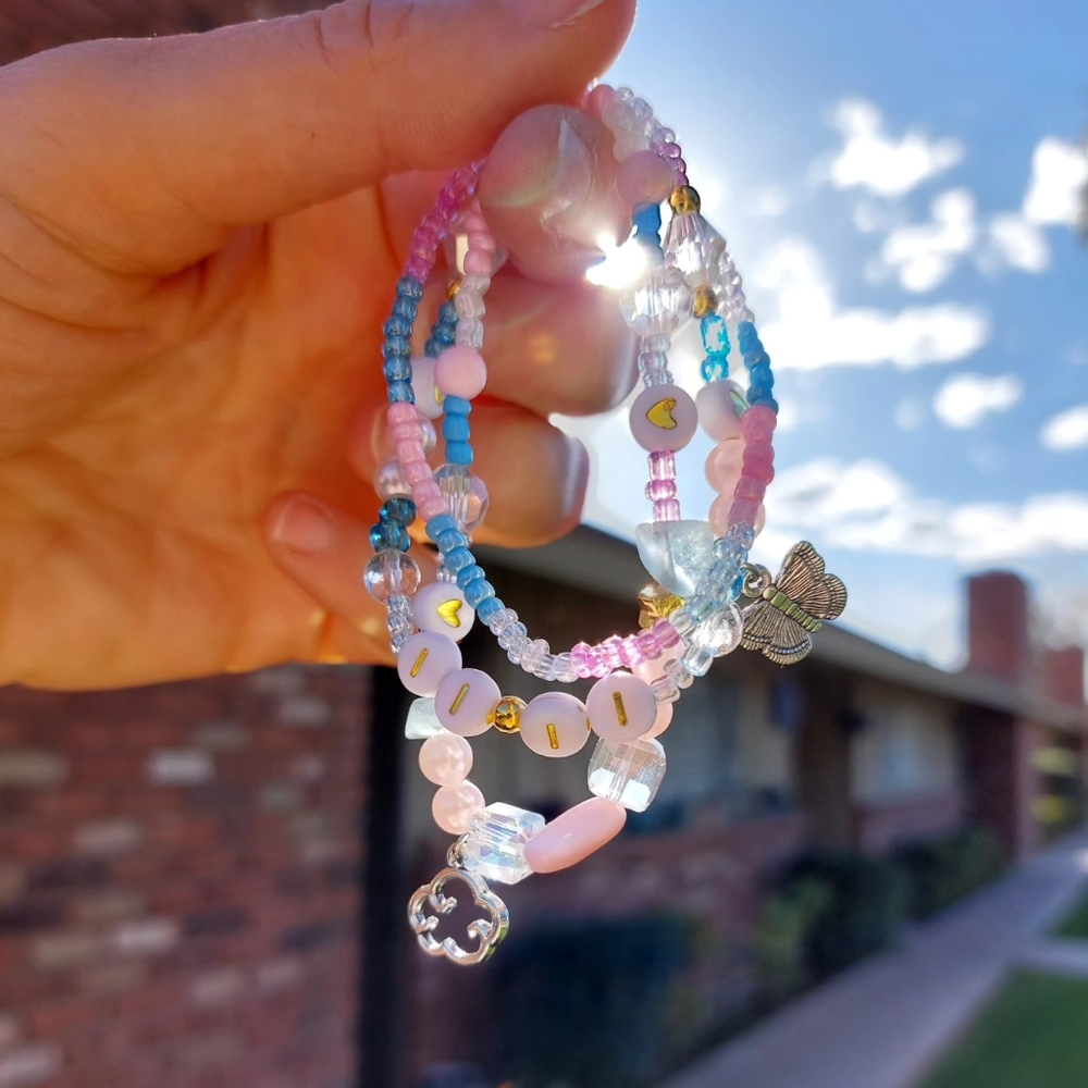 Handmade 11:11 angel number bracelet set